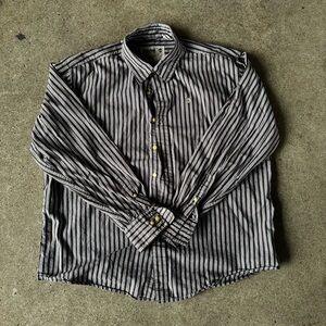 Timberland Brown & Blue Striped Shirt XL